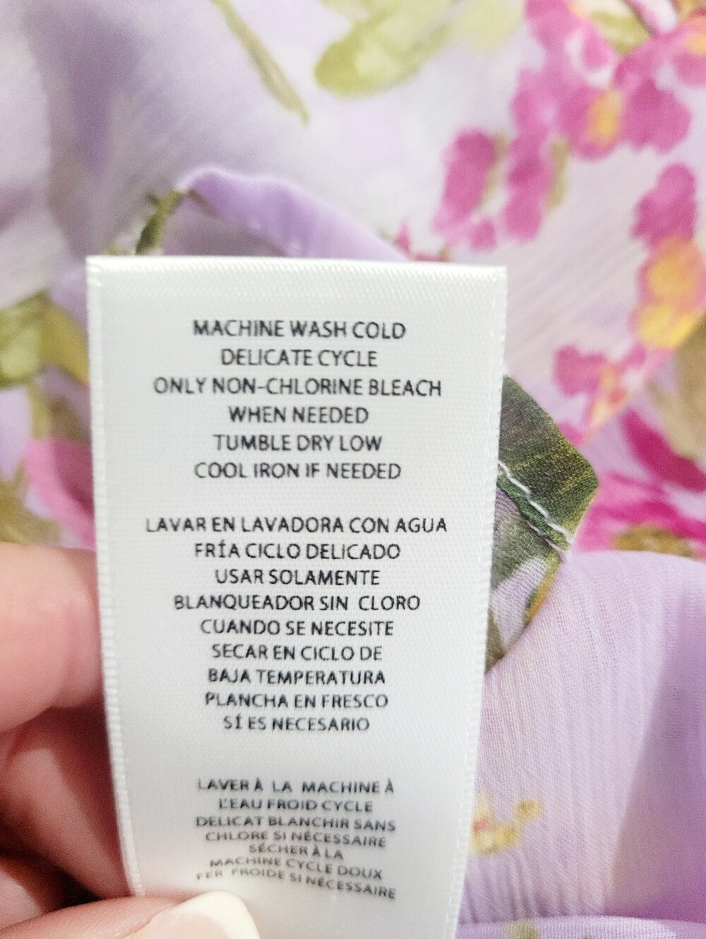 KUT From The Kloth Women Large Floral Blouse Lavender Sheer Button Front Top - Picture 9 of 13